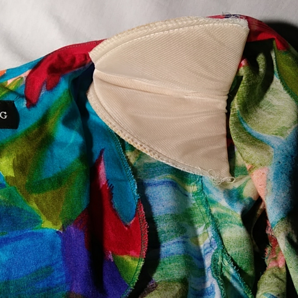 Vintage 1980s Color Burst Short Sleeve Top Blouse - Picture 8 of 8
